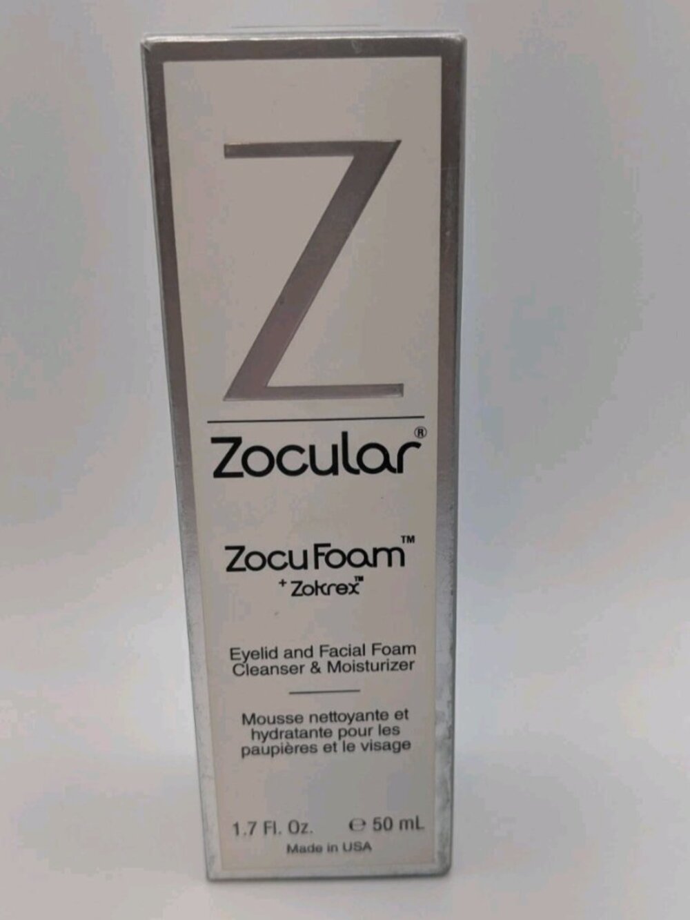 Zocular ZocuFoam Eyelid & Facial Foam Cleanser 50ml 1.7oz Sealed Exp 12/2027